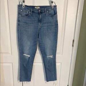 Madewell High Rise Slim Crop Boyjean 31T Tall – Raw Hem Stretch